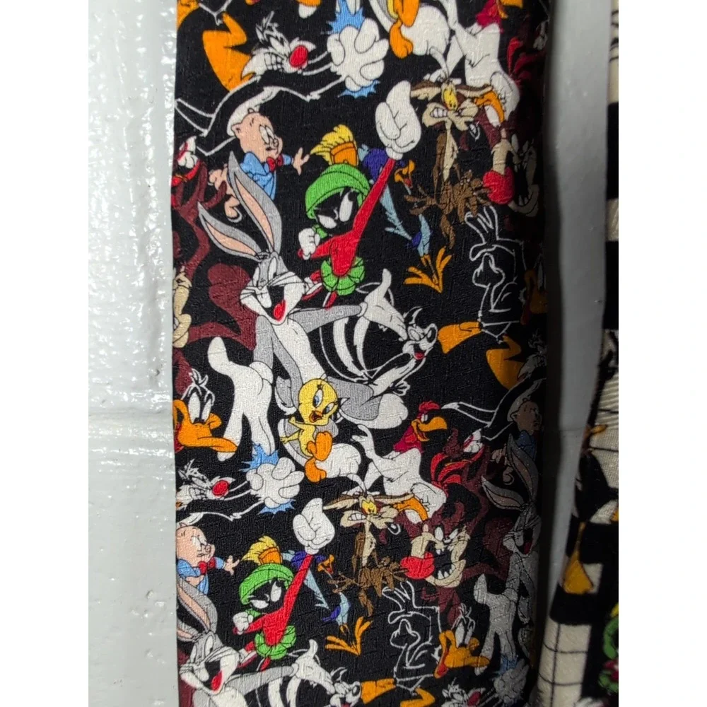 Vintage 90s Looney Tunes Silk & Polyester Ties (Lot Of 4)